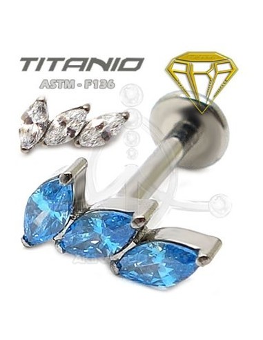 Labret pétalos joyas ? Titanio Ros. Interna