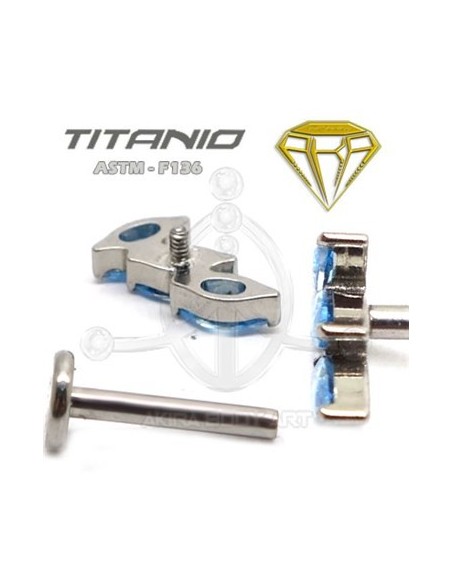 Labret pétalos joyas ? Titanio Ros. Interna