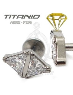 Labret Rombo Joyas ? Titanio Rosca Interna 2