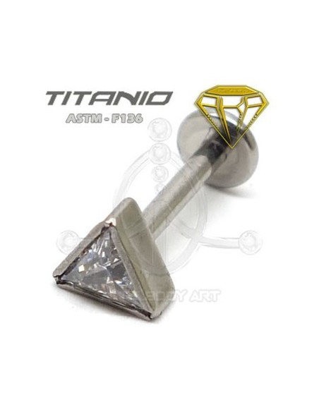 Labret Triángulo con Joya