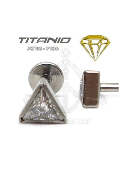 Labret Triángulo con Joya