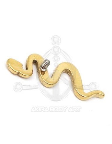 Labret Titanio R. I. - SERPIENTE (Oro pvd)