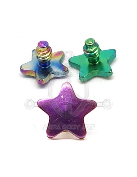 Repuesto microdermal estrella colores.