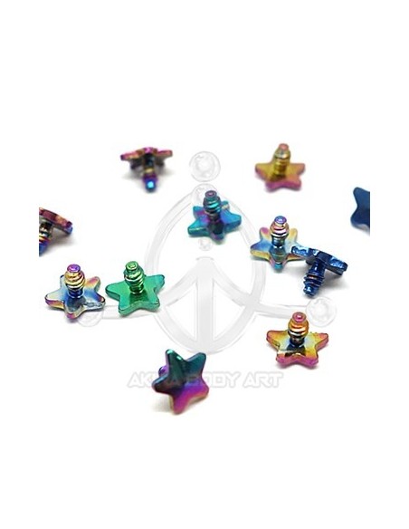 Repuesto microdermal estrella colores.