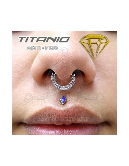 Aro doble segmentado joyas
