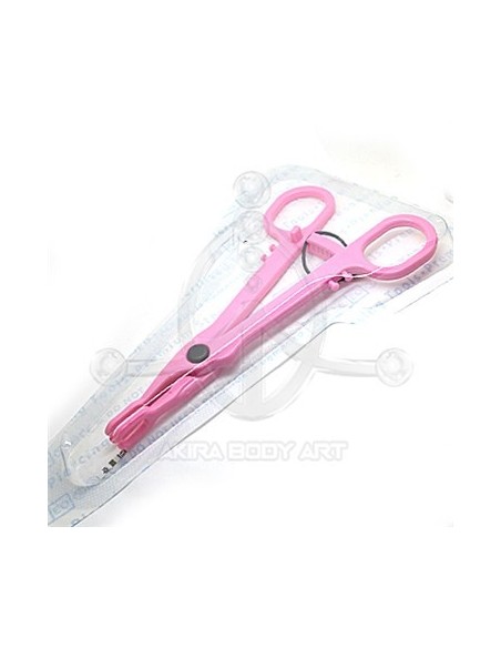 Pinza des. redonda abierta ROSA - (ESTÉRIL)