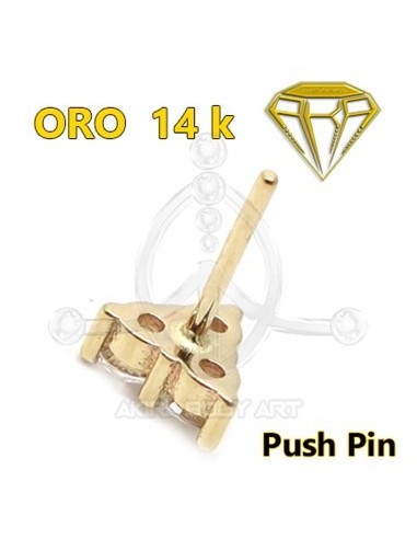 Repuesto PUSH IN joyas Triángulo - 14K