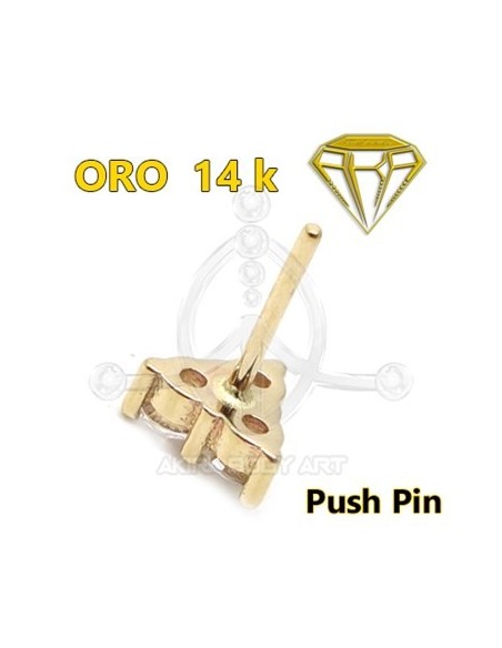 Repuesto PUSH IN joyas Triángulo - 14K