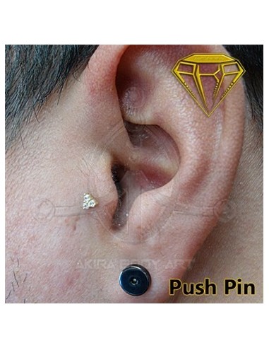 Repuesto PUSH IN joyas Triángulo - 14K