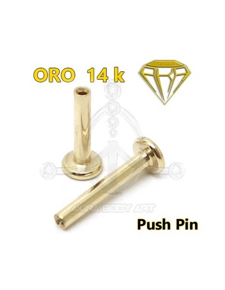 Labret ORO 14K - PUSH PIN