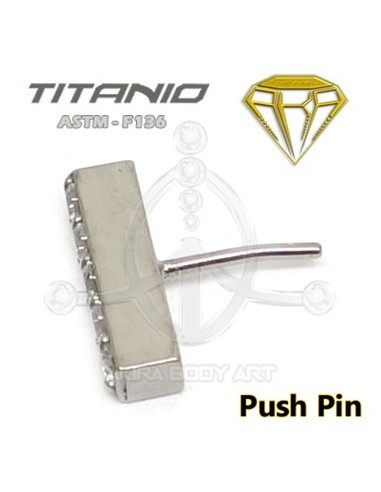 Repuesto PUSH PIN titanio - Barra Joyas