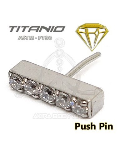 Repuesto PUSH PIN titanio - Barra Joyas