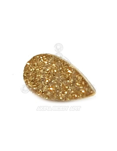 Labret Lágrima joyas (Rosca interna) - Oro (PVD)