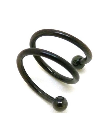 Espiral doble vuelta negra.