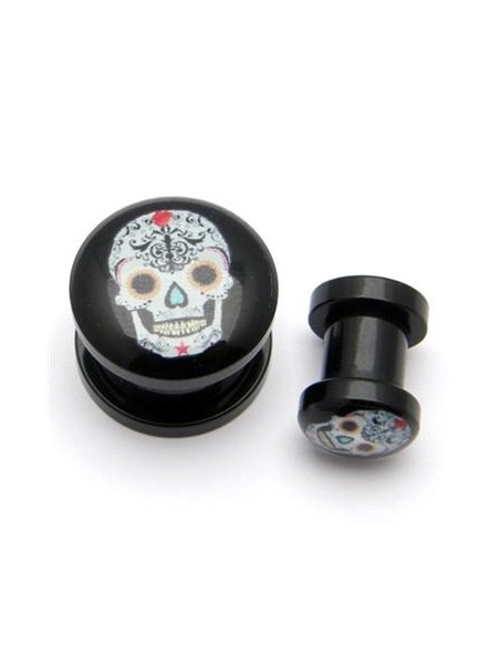 Plug Acrílico con rosca CALAVERA