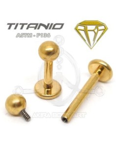 Labret Titanio color Oro (PVD) - R. Interna
