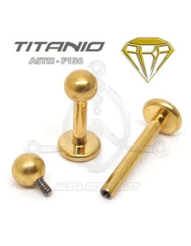 Labret Titanio color Oro (PVD) - R. Interna