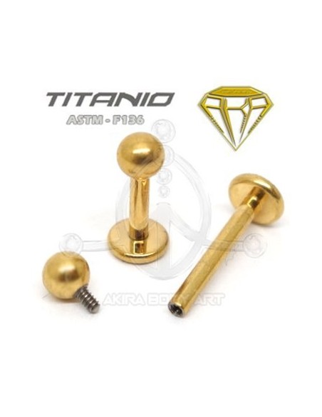 Labret Titanio color Oro (PVD) - R. Interna