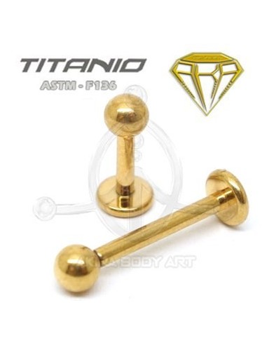 Labret Titanio color Oro (PVD) - R. Interna