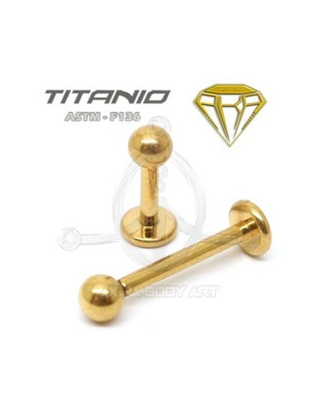 Labret Titanio color Oro (PVD) - R. Interna