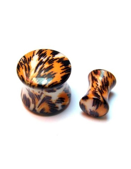 Plug Acrílico PIEL de TIGRE