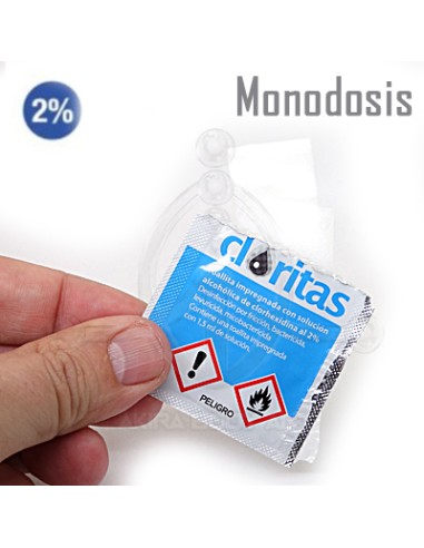 Toallita de clorhexidina monodosis