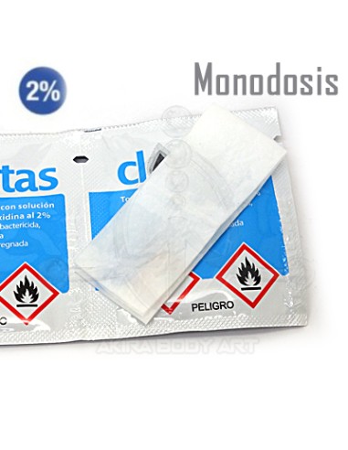 Toallita de clorhexidina monodosis