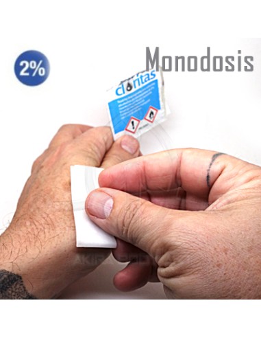 Toallita de clorhexidina monodosis