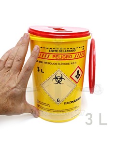 Contenedor 3 l. redondo amarillo/rojo biop. 2