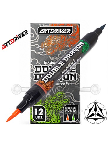 Rotulador Inkdelible 2: Double Dragon (Naranja/Verde)