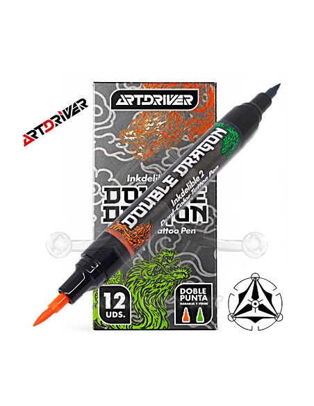 Rotulador Inkdelible 2: Double Dragon (Naranja/Verde)
