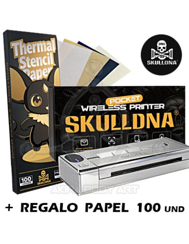 Impresora inalámbrica SKULLDNA Pocket + Papel de regalo