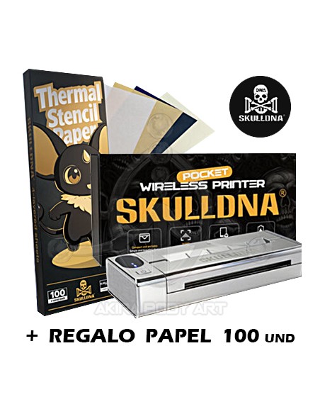 Impresora inalámbrica SKULLDNA Pocket + Papel de regalo