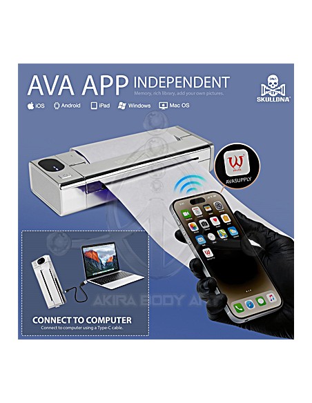 Impresora inalámbrica SKULLDNA Pocket + Papel de regalo