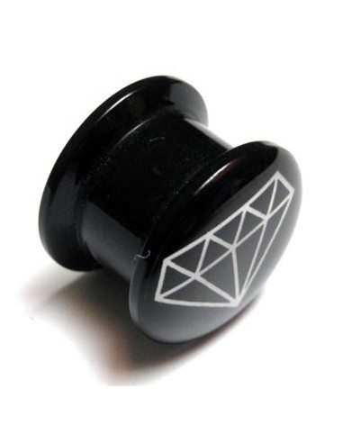 Plug Acrílico con rosca DIAMANTE