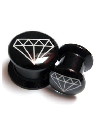 Plug Acrílico con rosca DIAMANTE