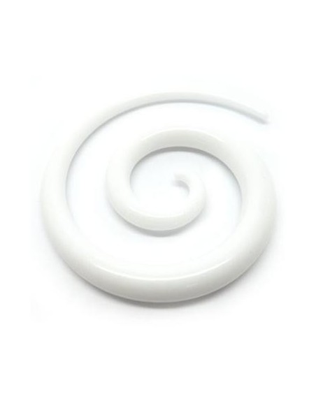 Espiral Larga Acrílico. Blanco