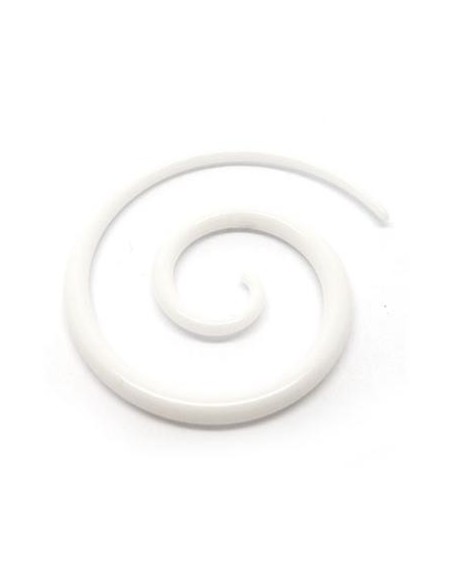 Espiral Larga Acrílico. Blanco