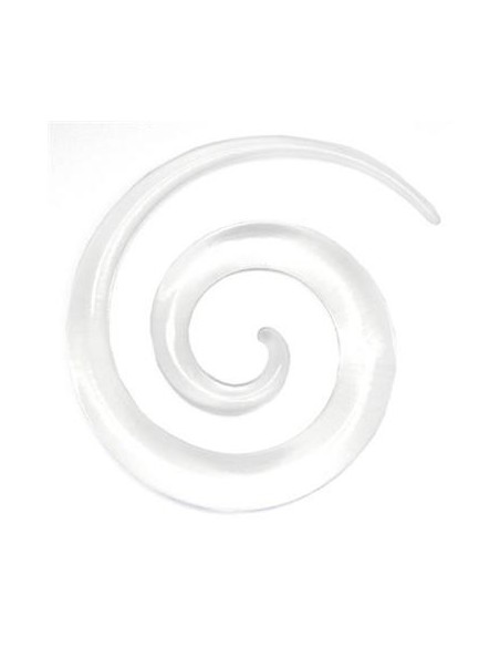 Espiral Larga Acrílico. Transparente