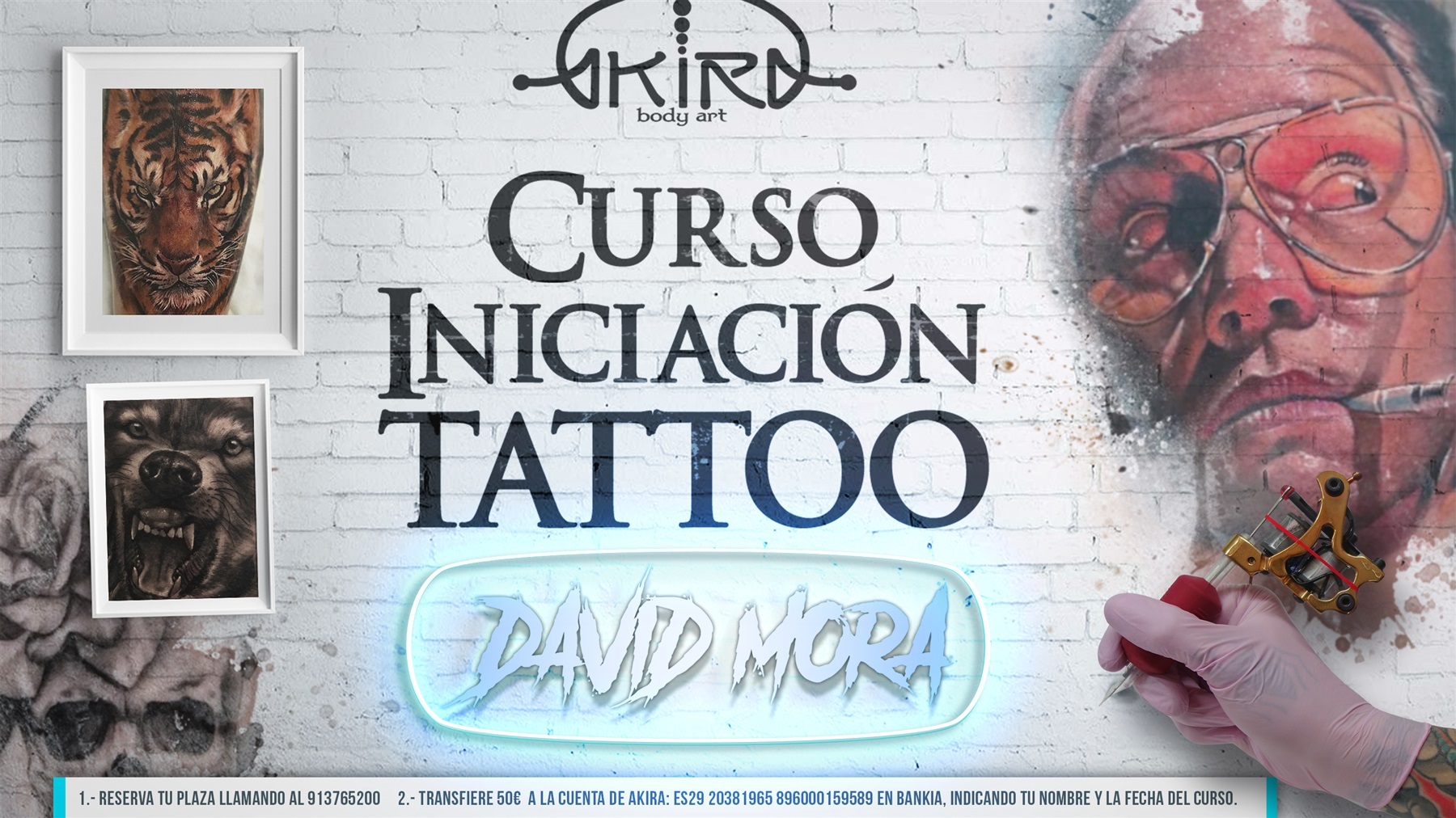 Curso Iniciación al Tatuaje. DAVID MORA Madrid España