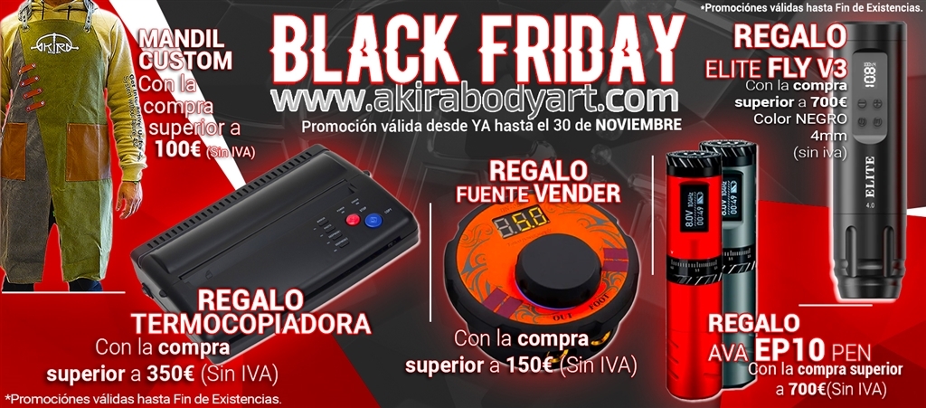AKIRA BODY ART - Black Friday 2025 (promo2) - Del 20 al 30 de Noviembre (ambos inclusive)