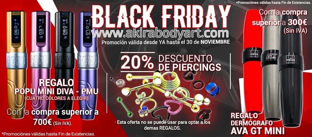 AKIRA BODY ART - Black Friday 2025 (promo3) - Del 20 al 30 de Noviembre (ambos inclusive)