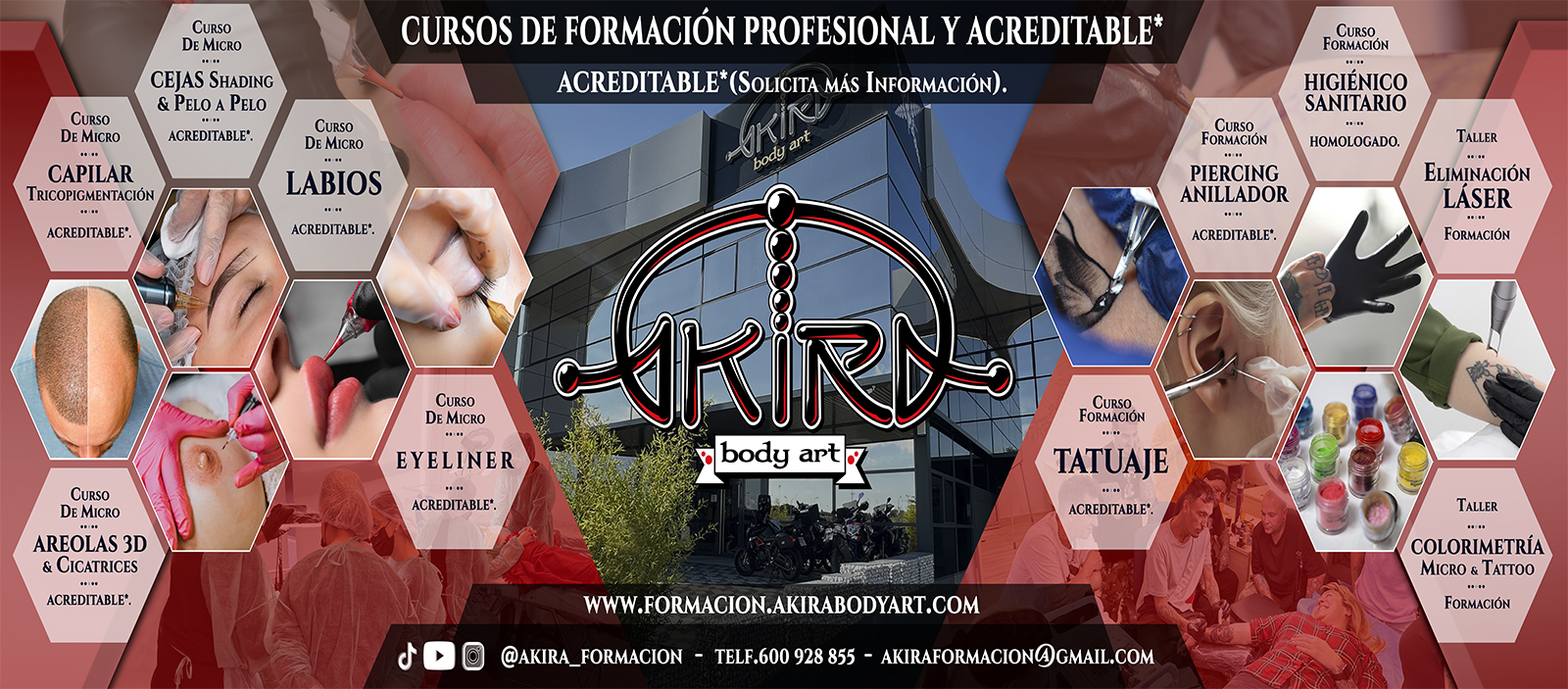 Discover our ACCREDITABLE TRAINING - www.formacion.akirabodyart.com