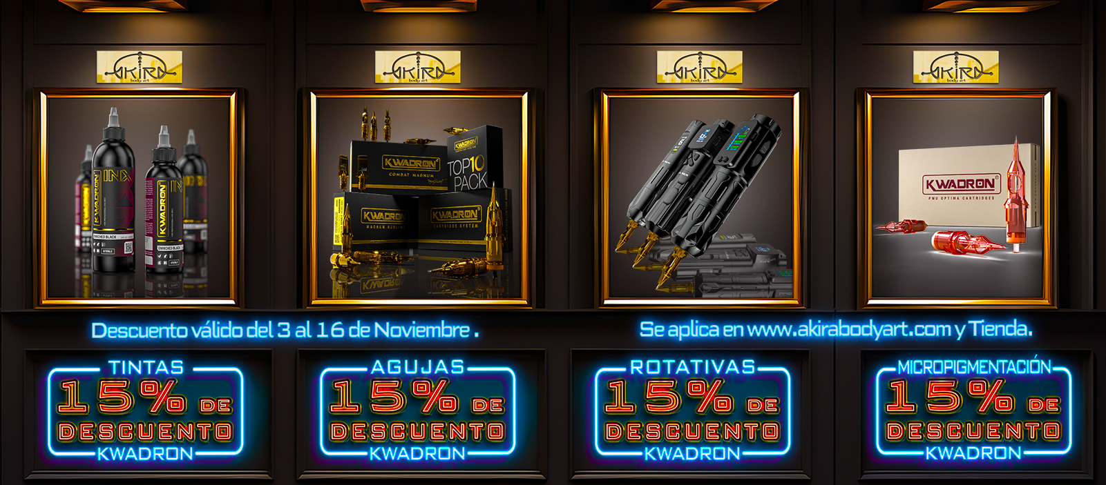 KWADRON Tattoo Products | Special discount until November 16th at AKIRA BODY ART