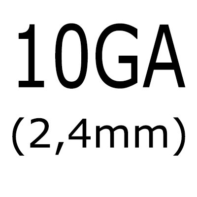 10 GA (2,4 mm)
