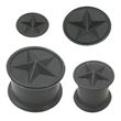 Dilatador plug negro con estrella relieve