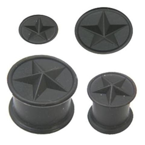 Dilatador plug negro con estrella relieve