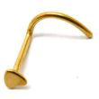 Nostril forma de corazón anodizado oro