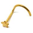 Nostril forma de estrella anodizado oro