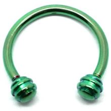 Titanium Circular Barbell, ball with notch